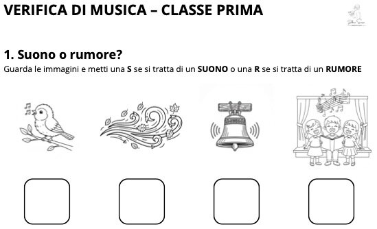 VERIFICA DI MUSICA CLASSE PRIMA