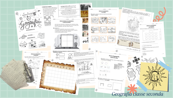GEOGRAFIA CLASSE SECONDA: Programma annuale, quaderno, schede e verifiche di tutto l'anno