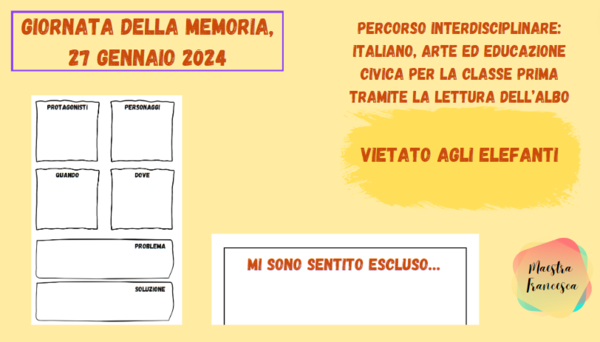 VIETATO AGLI ELEFANTI - GIORNATA DELLA MEMORIA