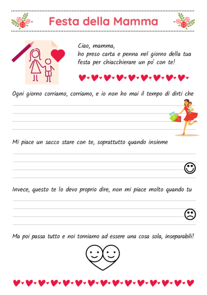 Festa della mamma - scheda didattica