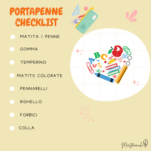PORTAPENNE CHECK-LIST PER BAMBINI