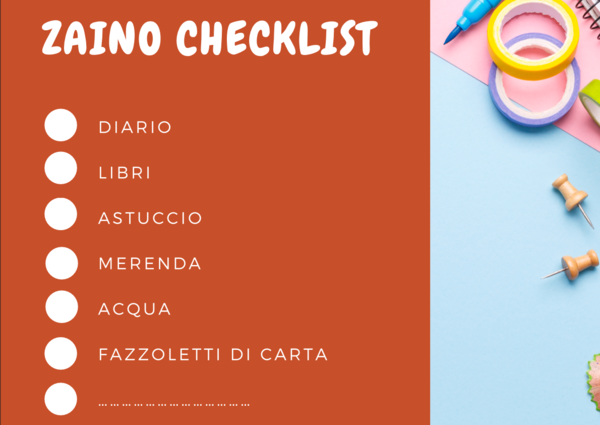 Back to school - Checklist