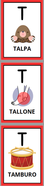 Flashcard lettera T