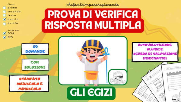 GLI EGIZI: PROVA DI VERIFICA A RISPOSTA MULTIPLA