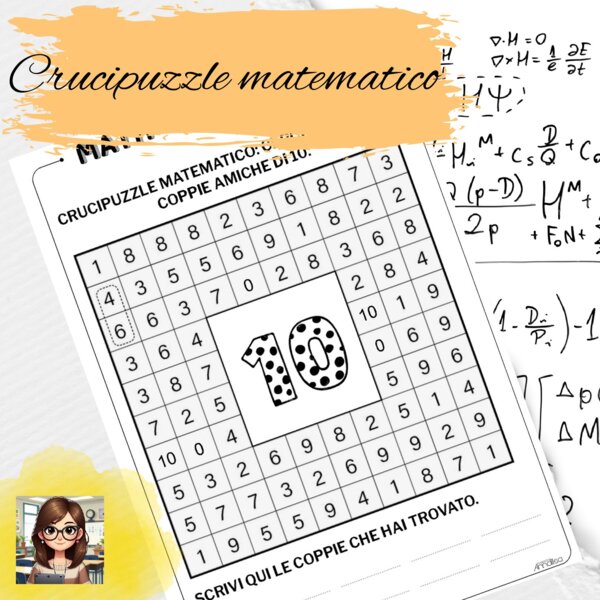 Crucipuzzle matematico: coppie amiche di 10