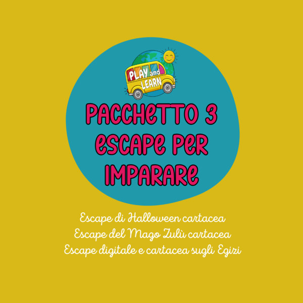 PACCHETTO 3 ESCAPE PER BAMBINI