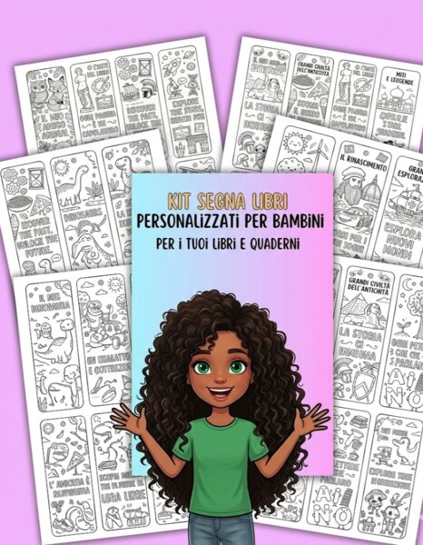 28 Segnalibri da Colorare per Bambini- Kit Creativo e Didattico (Pronto da stampare)