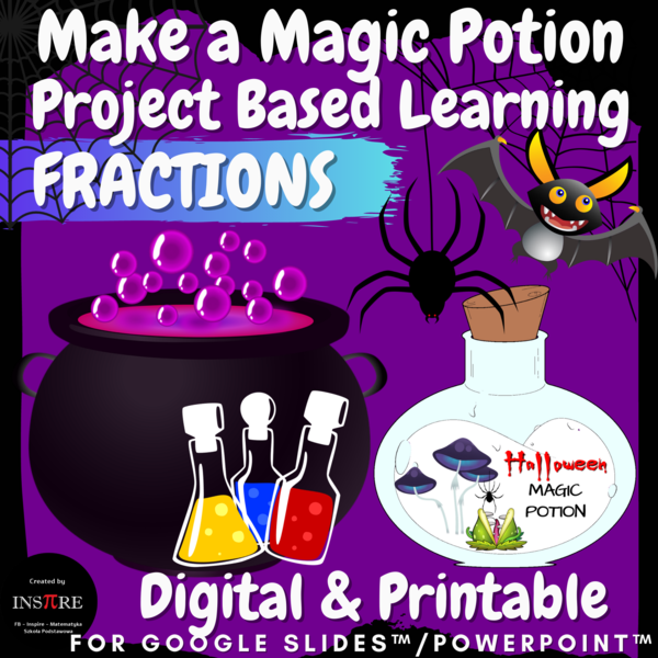 Halloween Math FRACTIONS Project Based Learning Make Magic Potion