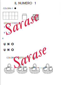 I numeri da 1 a 9