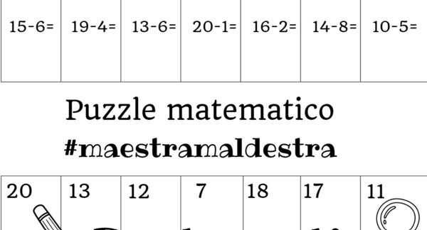 Puzzle matematico con messaggio segreto