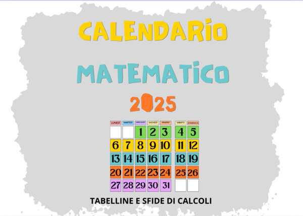 Calendario 2025 / calcoli e tabelline
