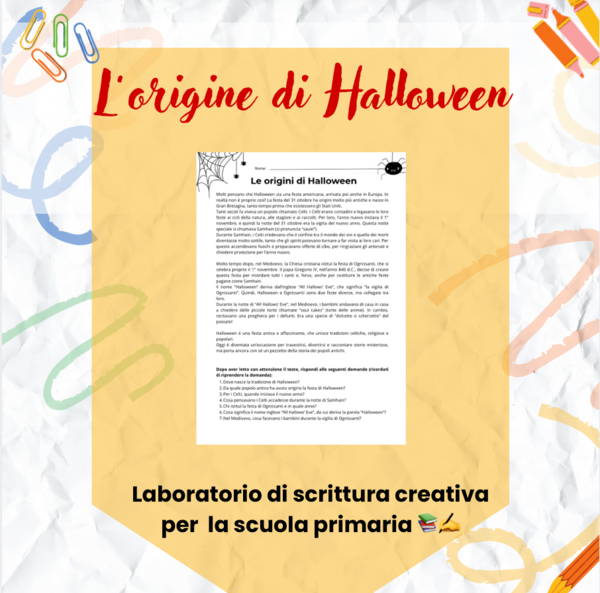 L'origine di Halloween - lettura e comprensione 3-4-5 primaria