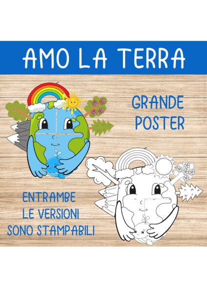 🌍 Poster “Amo la Terra” per Giornata della Terra