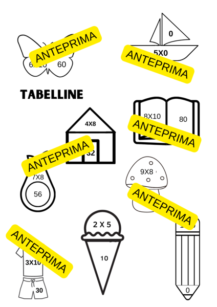 Tabelline 1,2,3,4,5,6,7,8,9,10