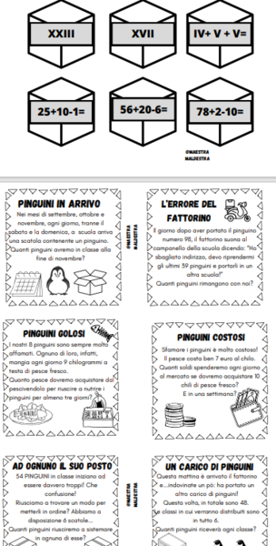 Attività matematiche legate all'albo illustrato: 365 pinguini