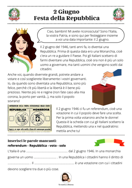 Festa della Repubblica Italiana piccoli