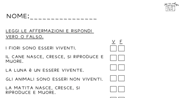 Esseri viventi e Esseri non viventi