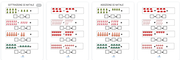 ADDIZIONIN E SOTTRAZIONI NATALIZIE