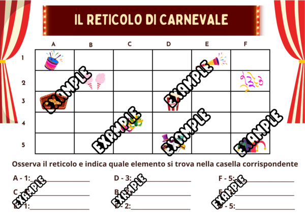 Reticolo di Carnevale - 2 schede