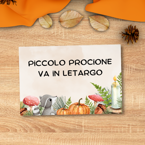 Storia per kamishibai “Piccolo procione va in letargo”
