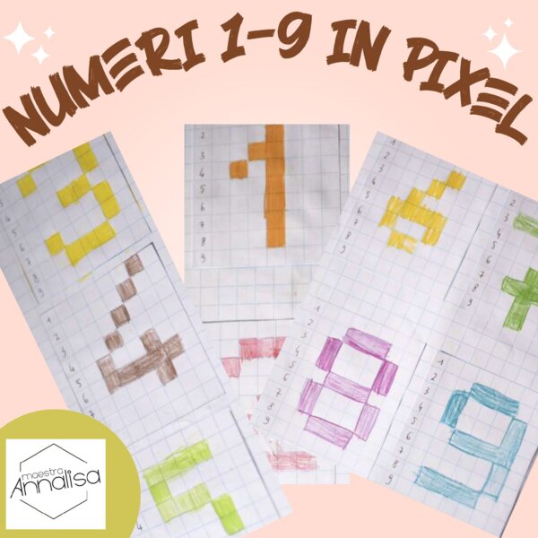 PIXEL ART: NUMERI DA 1 A 9