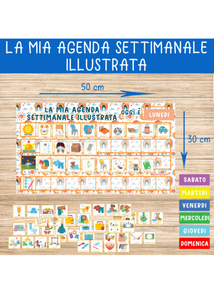 LA MIA AGENDA SETTIMANALE ILLUSTRARTA