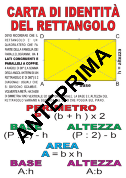 CARTA D'IDENTITA' DEL RETTANGOLO