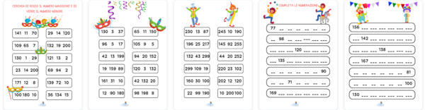 ATTIVITA' DI MATEMATICA TEMA CARNEVALE