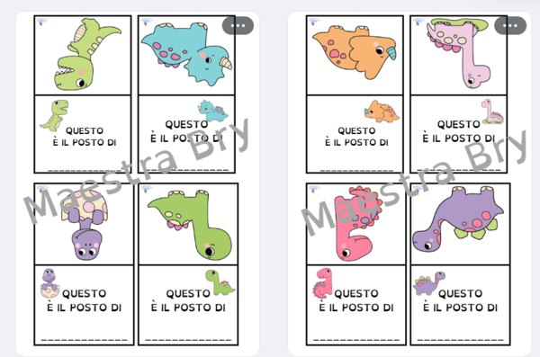 SEGNAPOSTO A TEMA DINOSAURI PER CLASSI TERZE