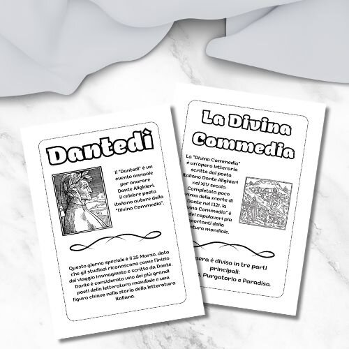 Schede didattiche sul Dantedì per la scuola primaria