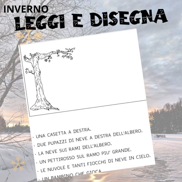 INVERNO: LEGGI E DISEGNA