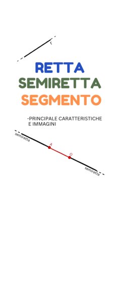 RETTA, SEMIRETTA, SEGMENTO