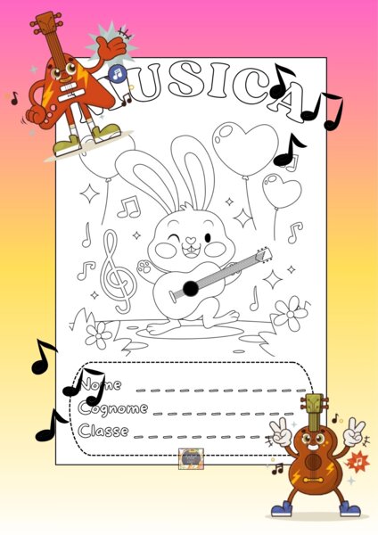 COPERTINA QUADERNO DI MUSICA – CONIGLIETTO 1–
