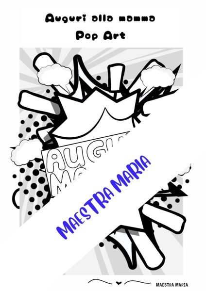Biglietto per la festa della mamma in Pop Art.