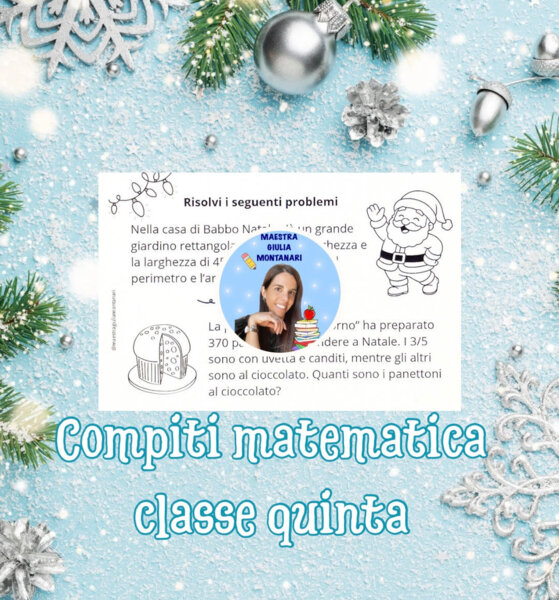 Compiti di Natale per matematica classe quinta
