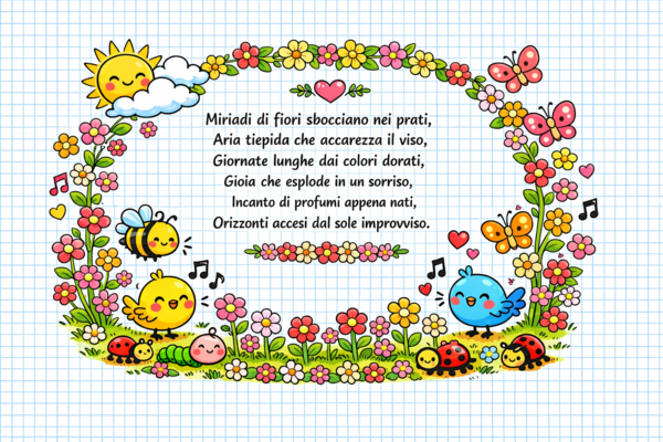 ACROSTICO DI MAGGIO a colori e in bianco e nero