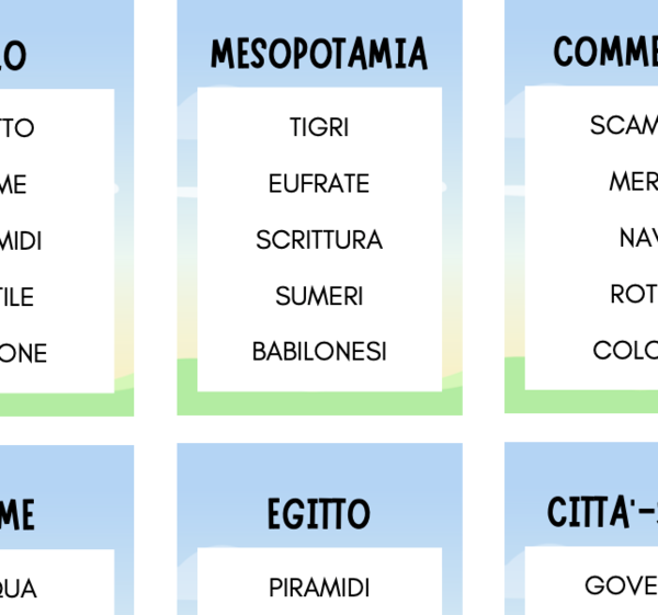 PAROLE-TABU' STORIA CLASSE QUARTA