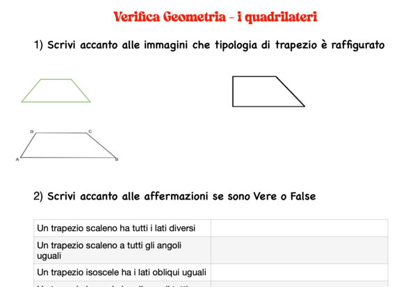 VERIFICA QUADRILATERI