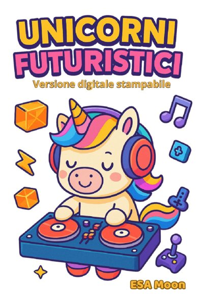 Unicorni Futuristici da Colorare