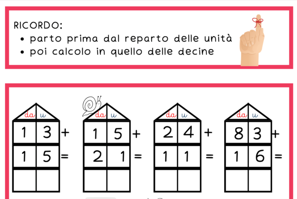 Somme in colonna senza riporto