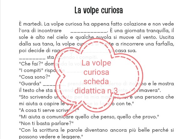 La volpe curiosa scheda didattica n 3