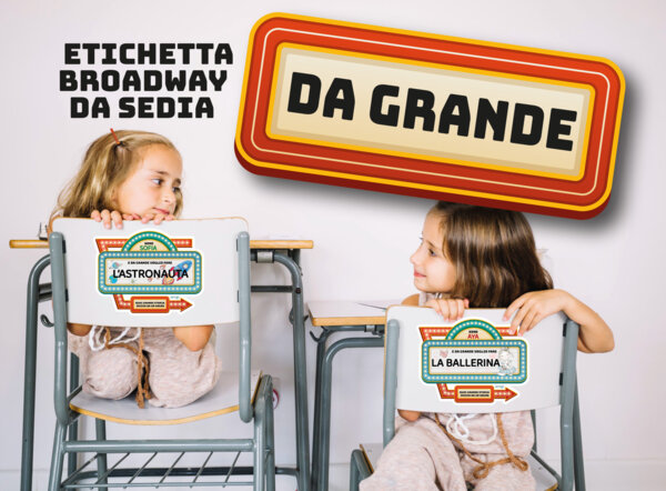 DA GRANDE etichetta da sedia in stile broadway