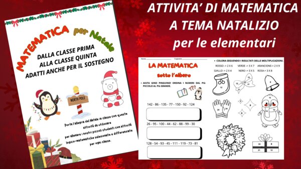 Esercizi di matematica natalizi - dalla prima alla quinta elementare