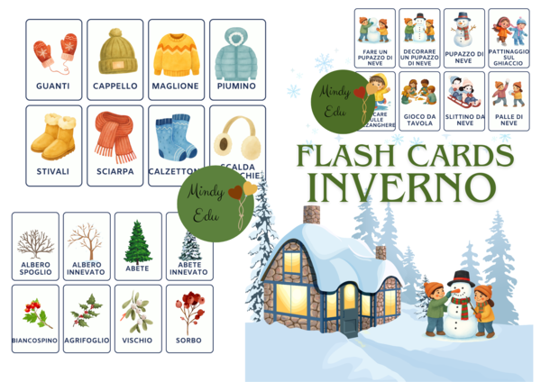 Inverno in 42 Flash Card: Scopri, Impara, Gioca! PNG