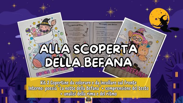 BIGLIETTO "ALLA SCOPERTA DELLA BEFANA" da colorare + attività di comprensione e analisi