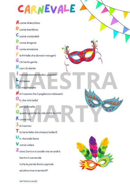 Pacchetto carnevale multidisciplinare