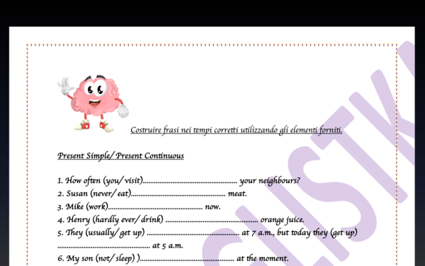 7 tenses- exercises + key