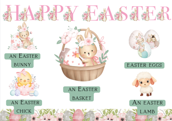 🌸🐣 Easter Bulletin "Easter" – Printable PDF! 🐰🌿