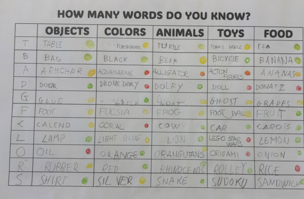 Nomi, cose, città rivisitato in inglese! "How many words do you know?"