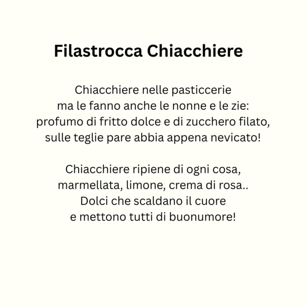 Filastrocca Chiacchiere